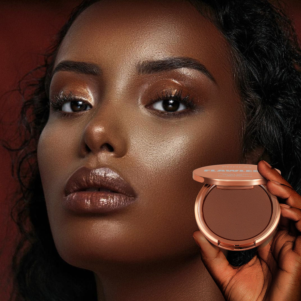 PHOFAY Polvos Matificantes Compactos — sella tu maquillaje sin brillos