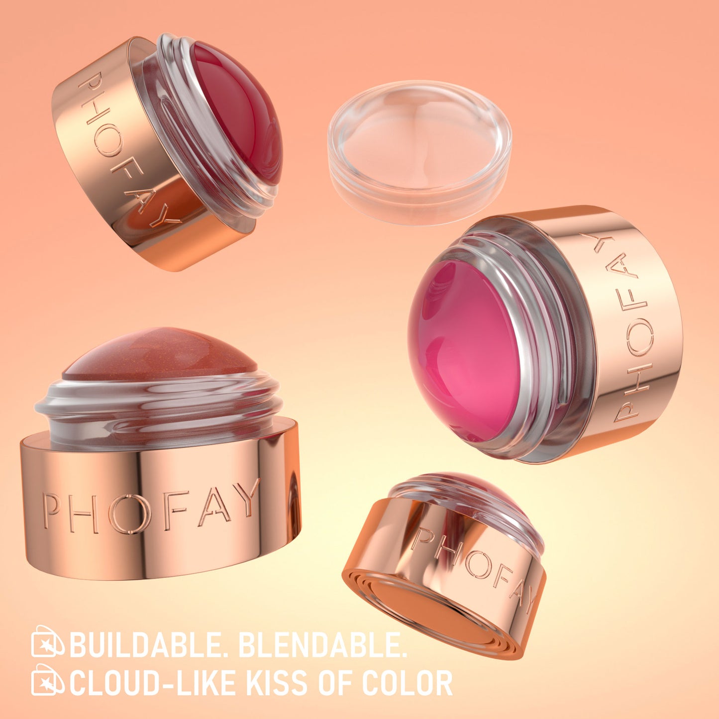PHOFAY Colorete en Crema Mousse — rubor jugoso de acabado natural